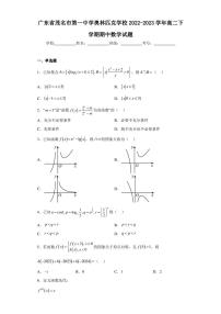 广东省茂名市第一中学奥林匹克学校2022-2023学年高二下学期期中数学试题