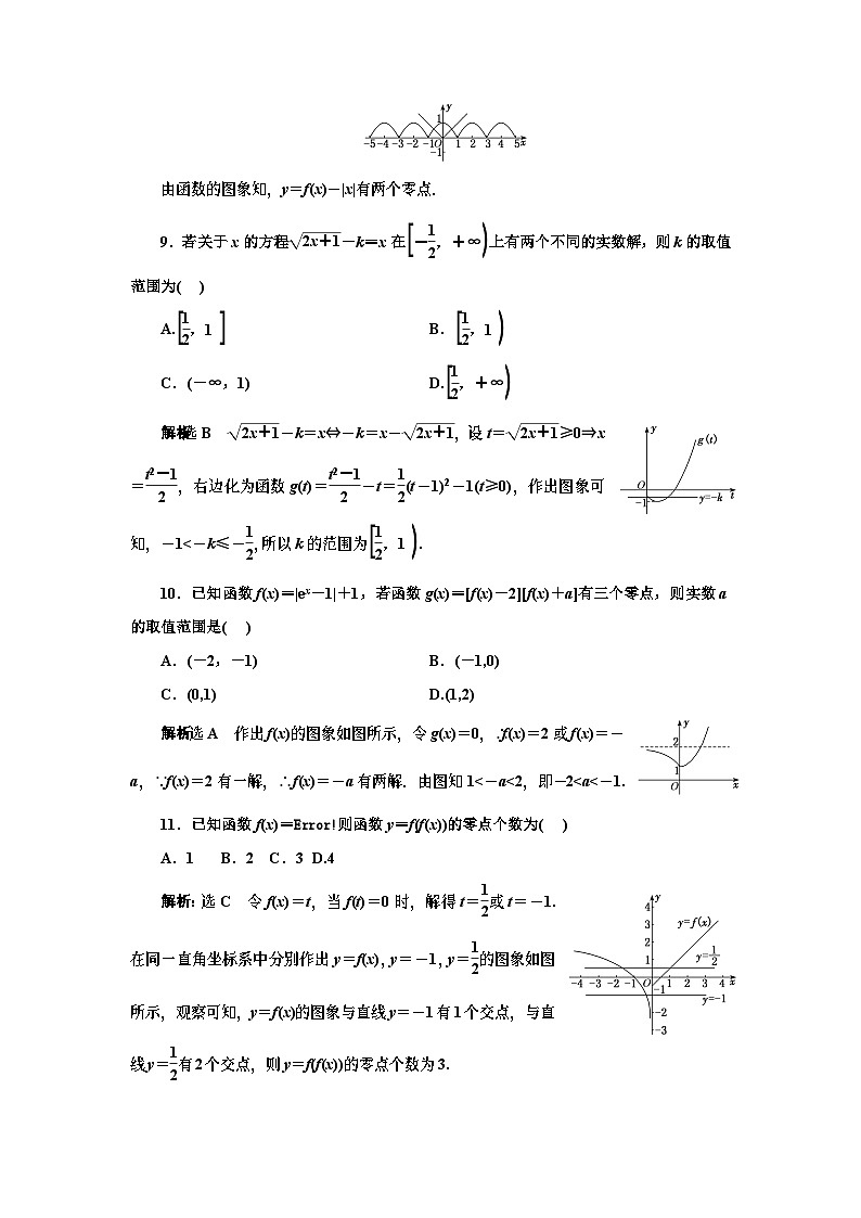 课时跟踪检测(十五) 函数与方程第3页