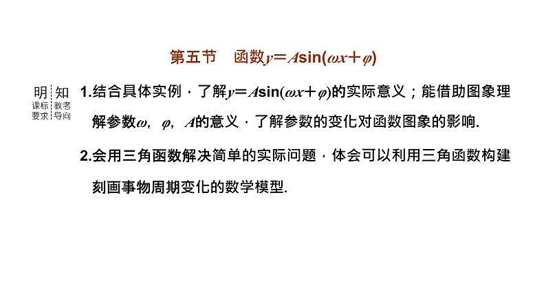 2024年新高考数学一轮复习 第四章 第五节 函数y＝Asin(ωx＋φ) 试卷课件03