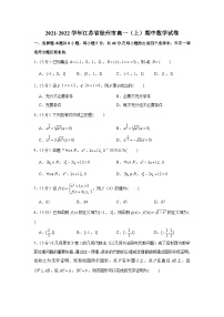 2021-2022学年江苏省徐州市高一（上）期中数学试卷