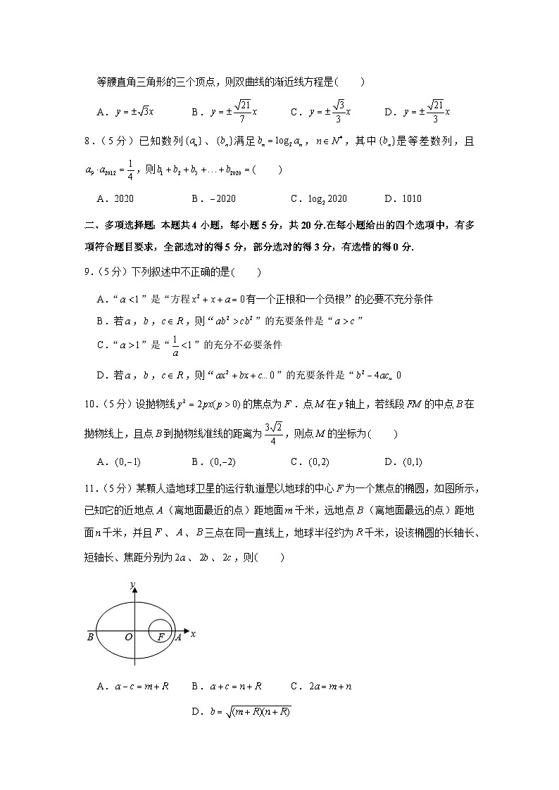 2020-2021学年江苏省南通市海安市高二（上）期中数学试卷第2页