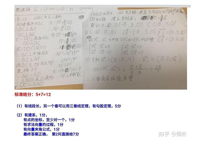 高考数学阅卷的相关规则01