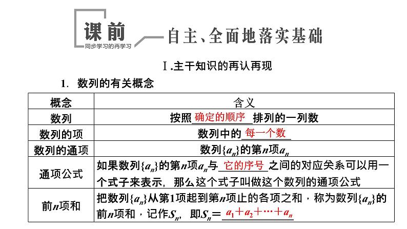 2024年新高考数学一轮复习 第六章  第一节 数列的概念及通项公式 试卷课件04