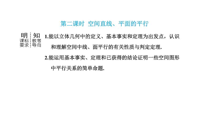 第二节 第二课时 空间直线、平面的平行第3页