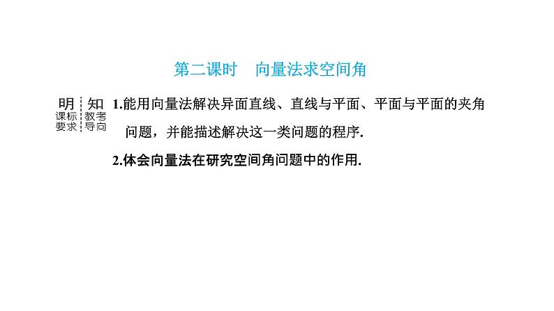 2024年新高考数学一轮复习 第七章 第三节 第二课时 向量法求空间角 试卷课件03