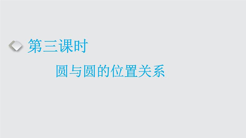 2024年新高考数学一轮复习 第八章  第二节 第三课时 圆与圆的位置关系 试卷课件01