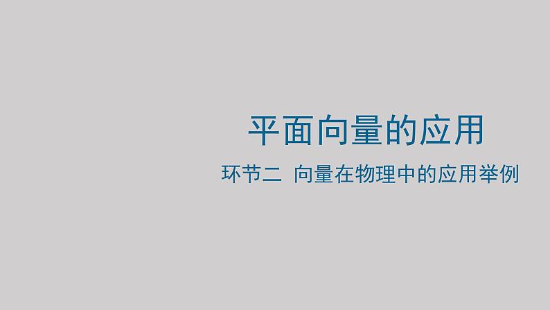 6.4.2++向量在物理中的应用举例+课件-第1页