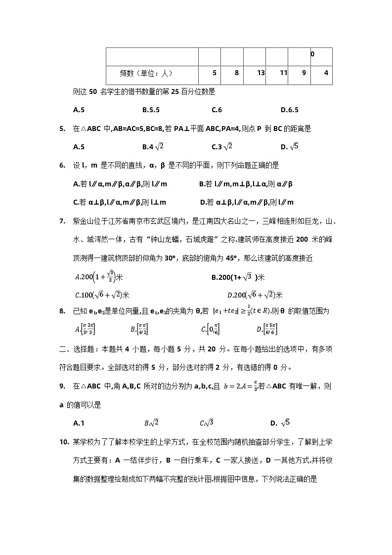 2023洛阳强基联盟高一下学期5月联考数学试题含解析02
