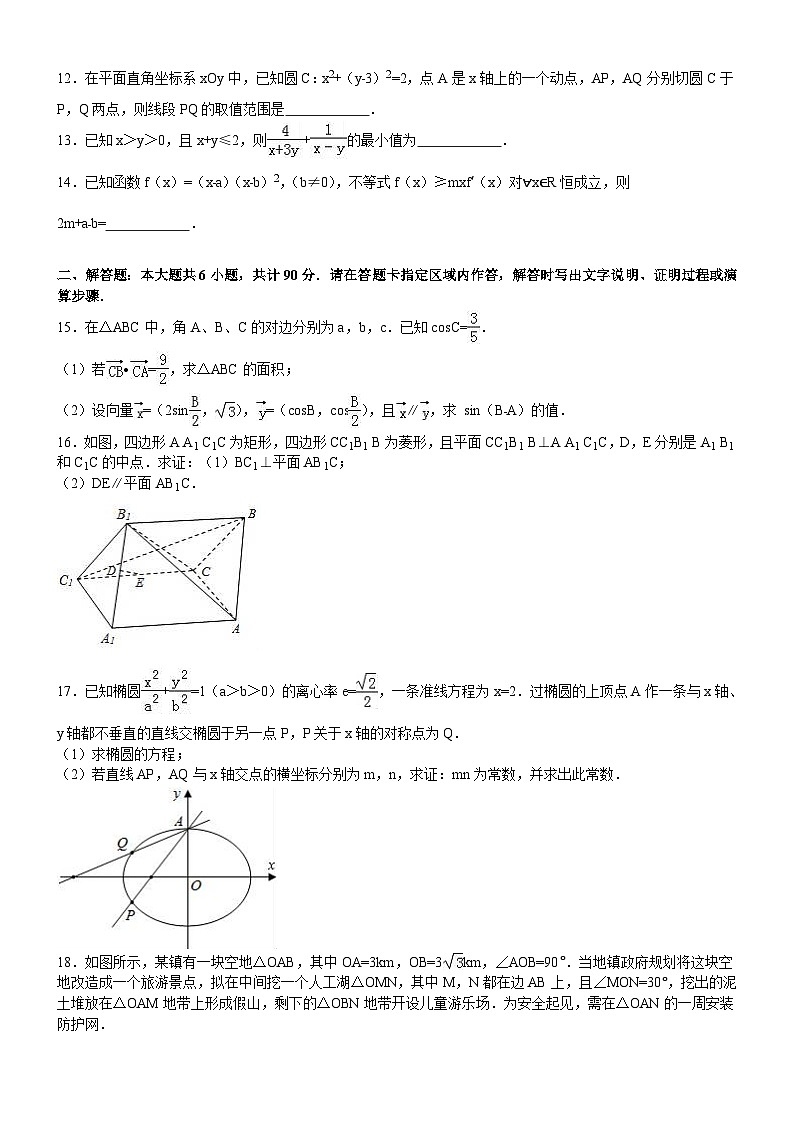 江苏省高考数学模拟试卷02