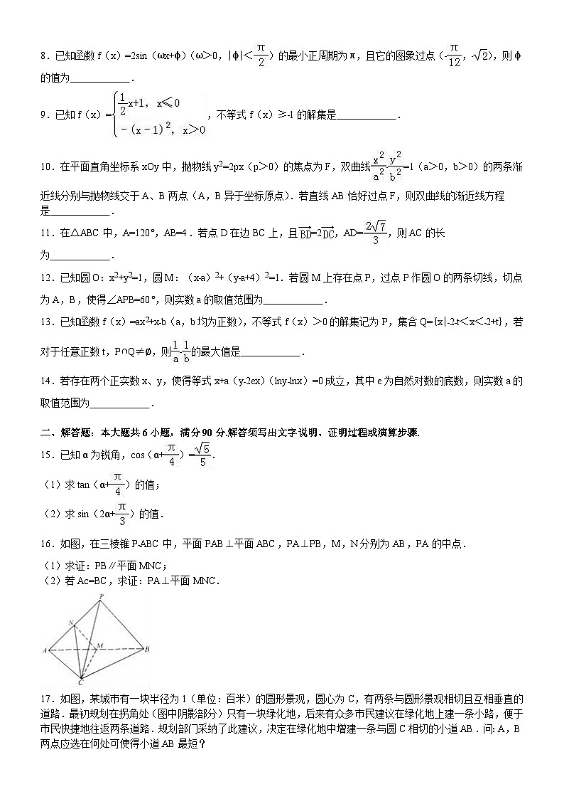 江苏省高考数学模拟试卷02