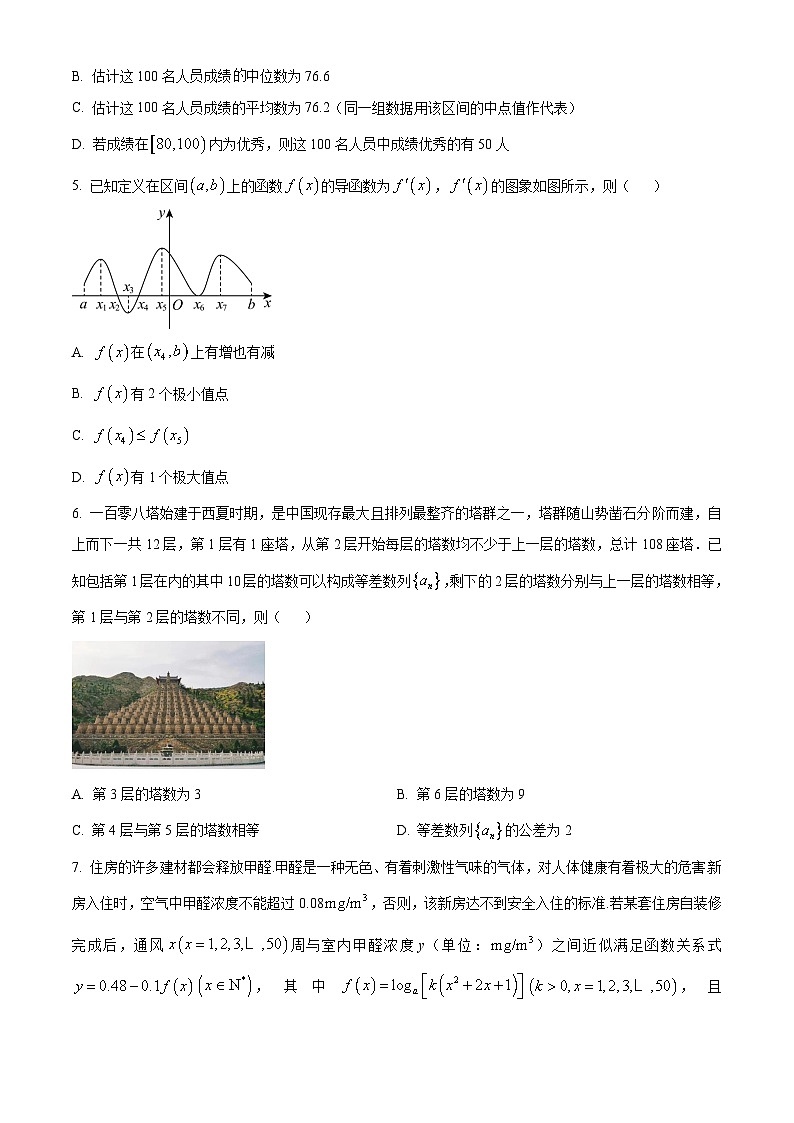 湖南省部分校2023届高三下学期4月月考数学试题第2页