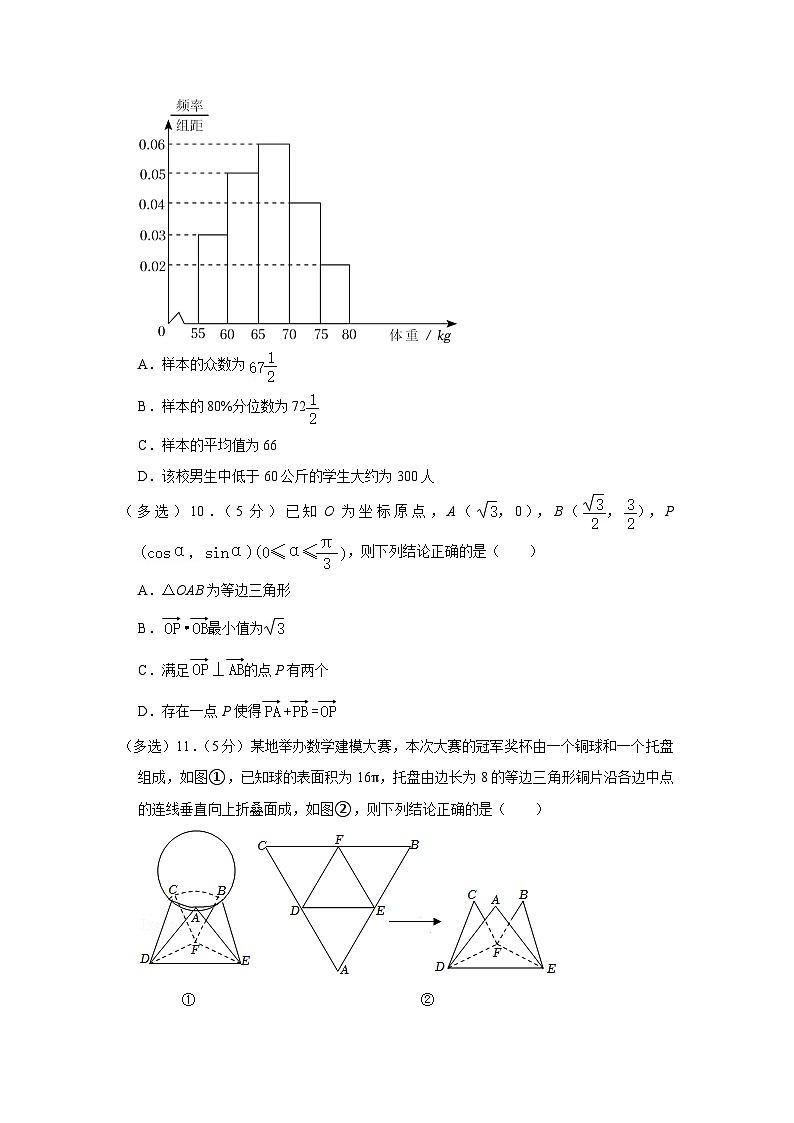 2022年山东省德州市高考数学二模试卷03