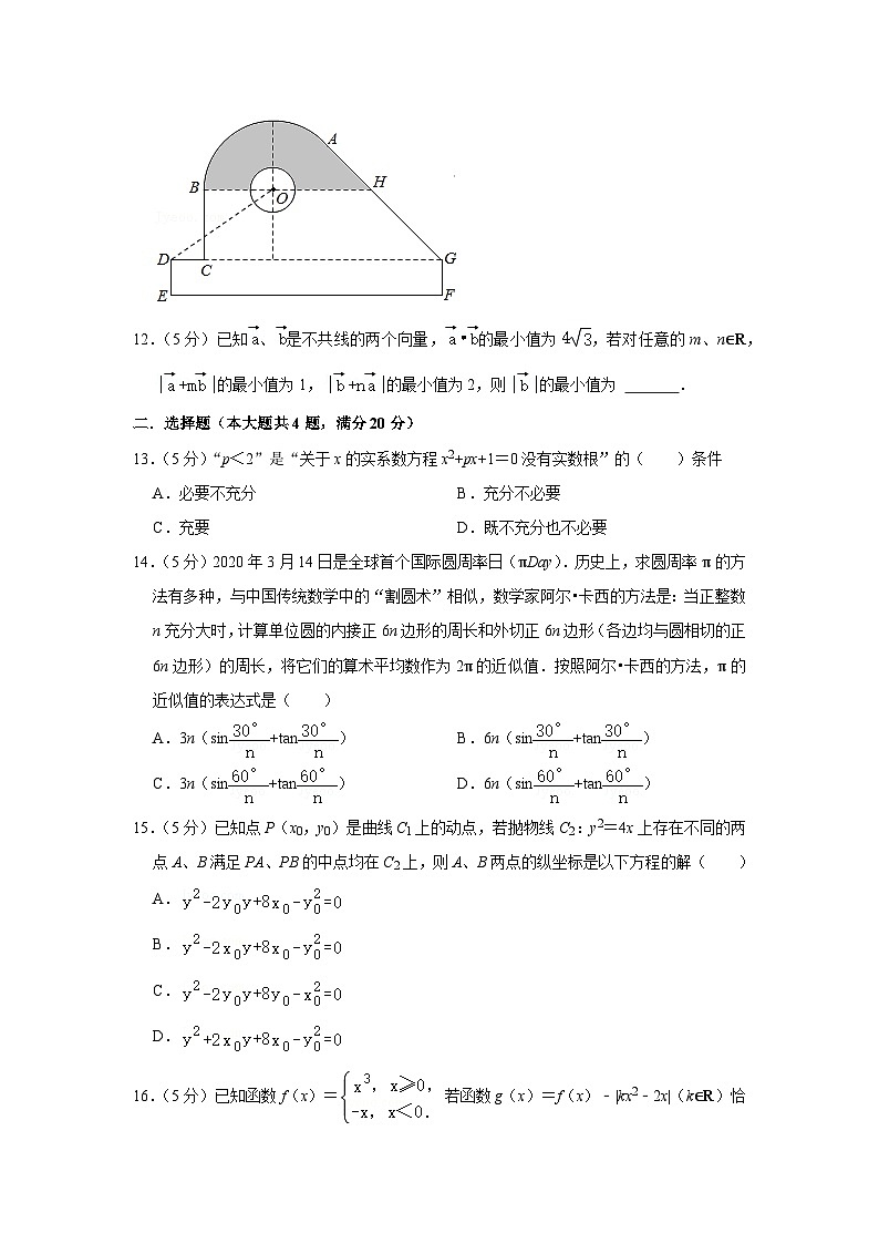 2022年上海实验学校高考数学二模试卷02