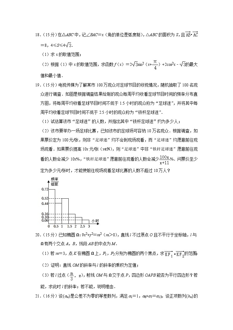 2022年上海市浦东新区进才中学高考数学二模试卷03