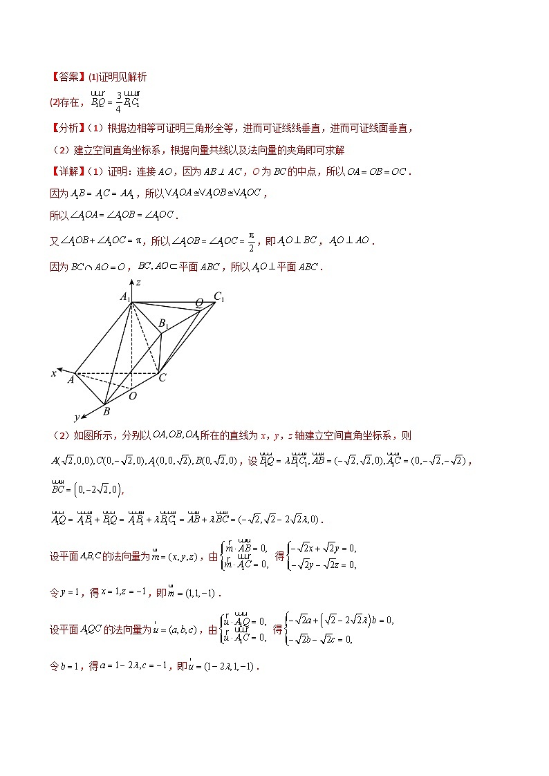 专题05 立体几何之斜几何体的坐标问题(解析版)第3页