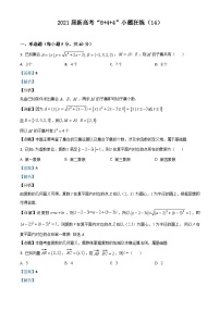 新高考数学二轮复习8+4+4选填小题精炼 (14) (含解析)