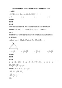 安徽省芜湖市安徽师大附中2019-2020学年高一下学期线上质量评估（期中考试）数学试题 Word版含解析