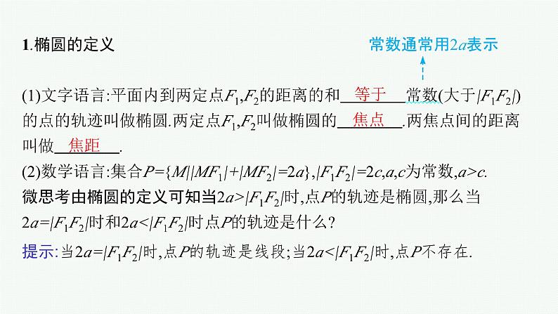 备战2024年高考总复习一轮（数学）第9章 解析几何 第5节 椭圆课件PPT第5页