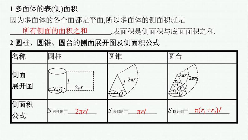备战2024年高考总复习一轮（数学）第8章 立体几何 第2节 空间几何体的表面积与体积课件PPT05