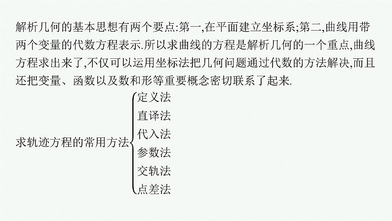 备战2024年高考总复习一轮（数学）第9章 解析几何 指点迷津(九) 求曲线轨迹方程的方法课件PPT02
