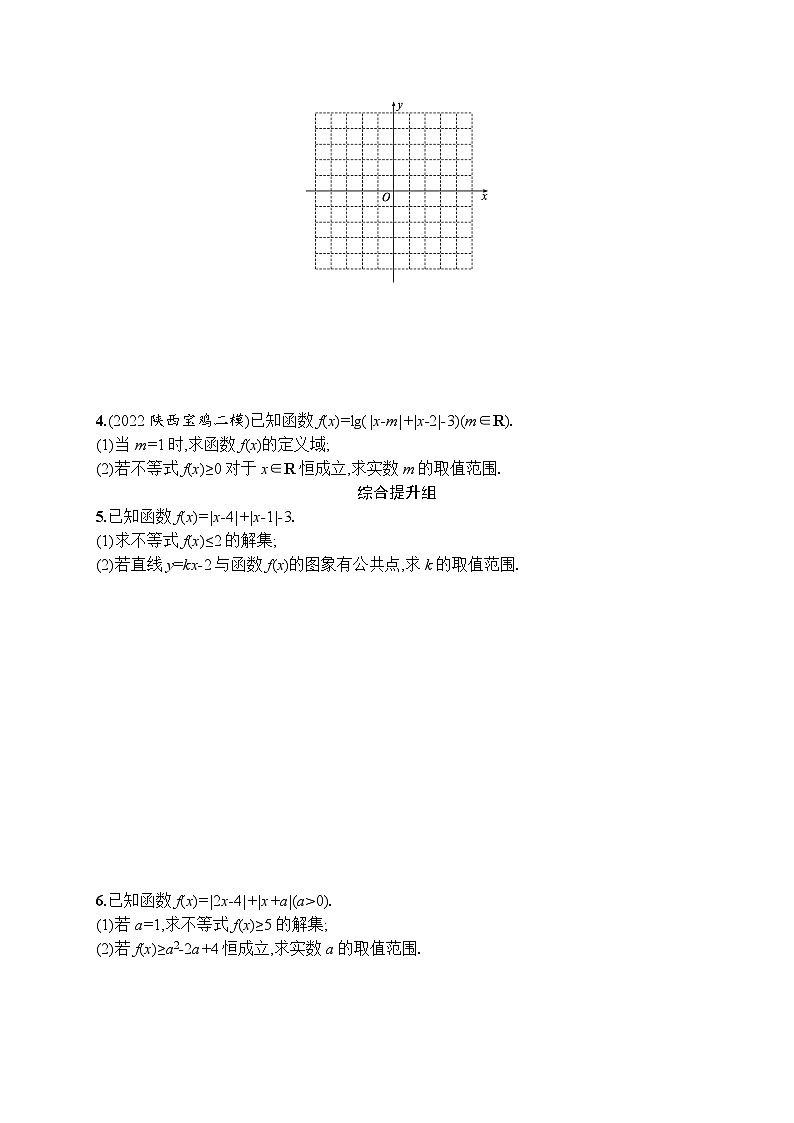 2023年高考指导数学(人教A文一轮)课时规范练58 绝对值不等式02