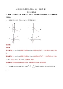 (通用版)高考数学二轮复习选填题专项测试第8篇函数图象01（含解析）