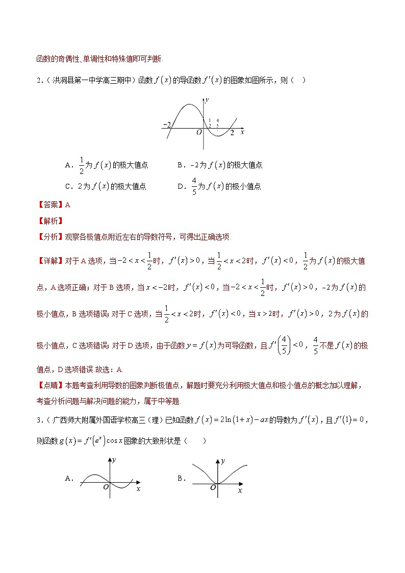 (通用版)高考数学二轮复习选填题专项测试第8篇函数图像02（含解析）02