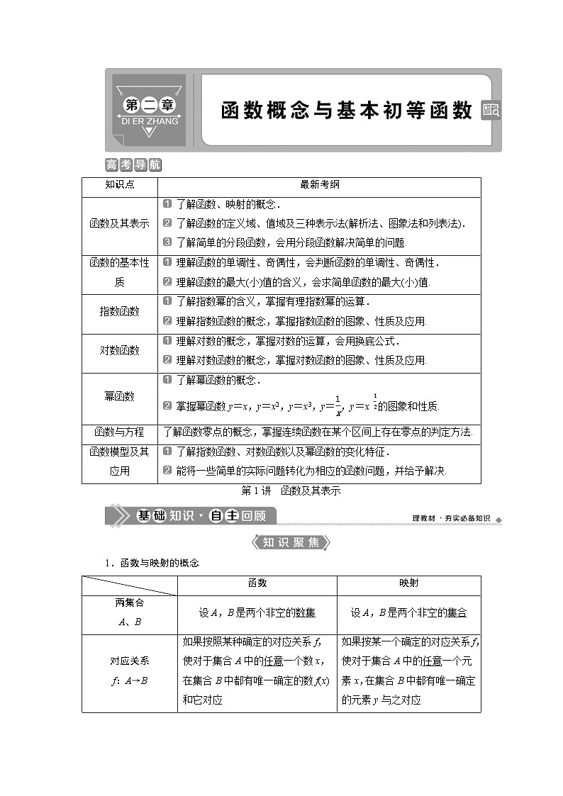 新高考数学一轮复习课时讲练 第2章  第1讲　函数及其表示 (含解析)第1页