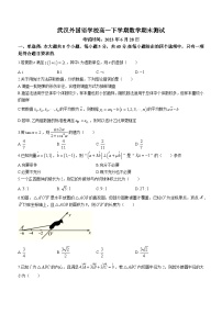 湖北省武汉外国语学校2022-2023学年高一下学期期末数学试题(无答案)