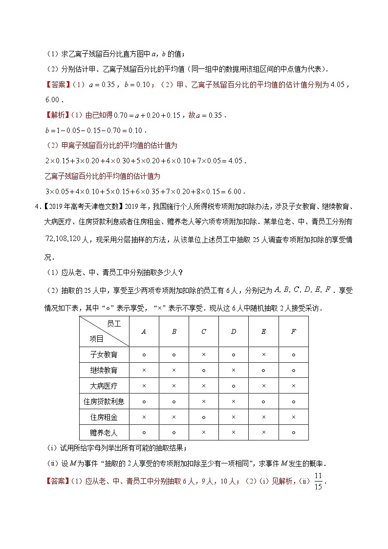 艺术生高考数学真题演练 专题15 概率与统计（解答题）（教师版）第3页