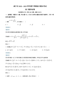 精品解析：湖北省咸宁市2022-2023学年高二下学期期末数学试题（解析版）