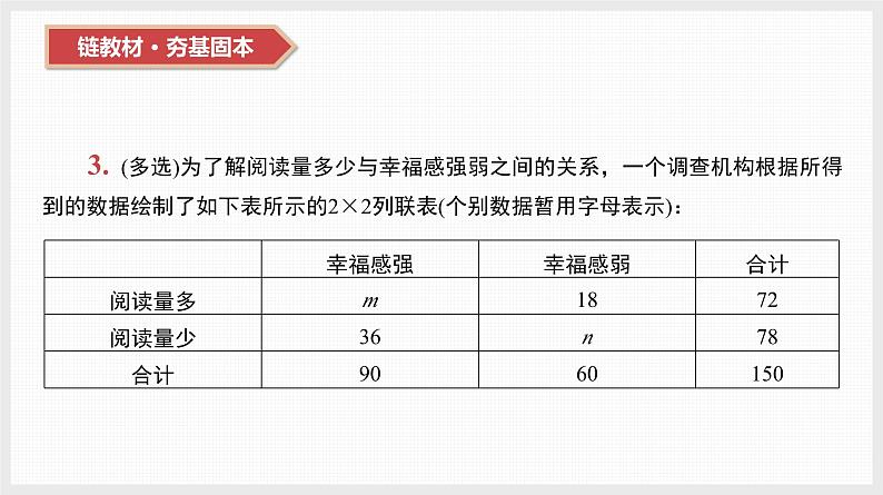 2024全国一轮数学（基础版）第47讲 数据分析 —— 列联表与独立性检验课件PPT05