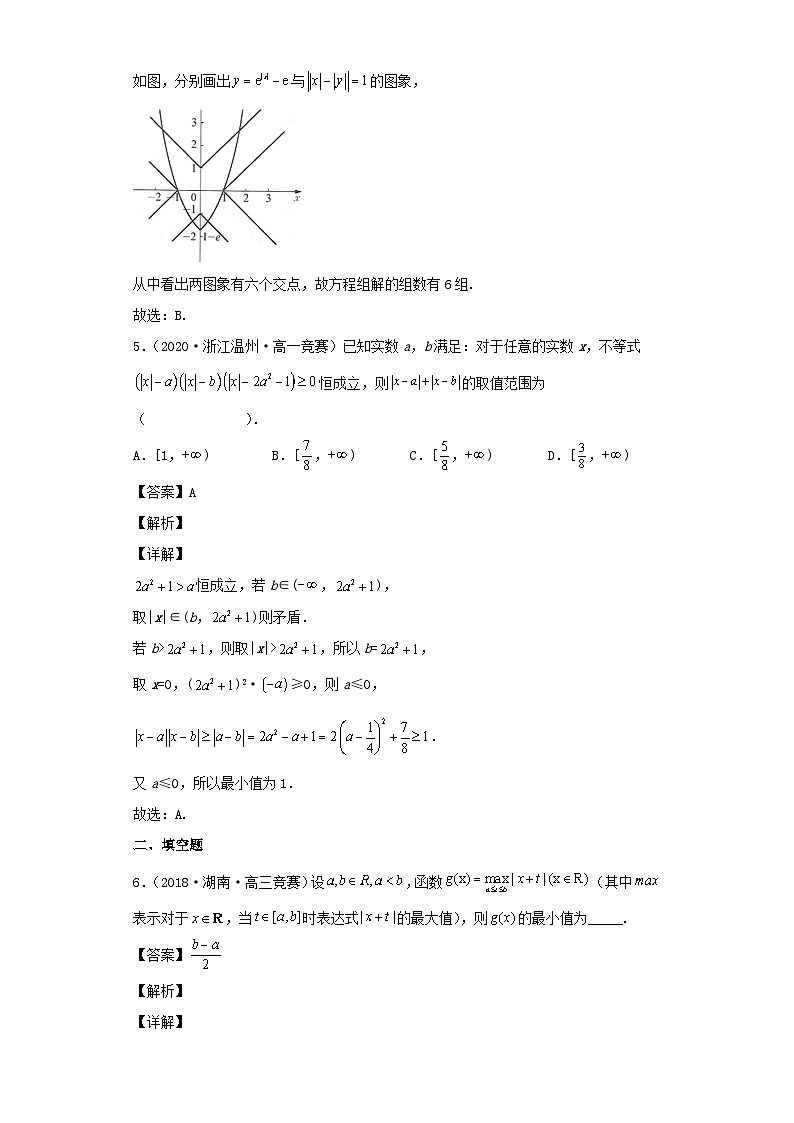 高中数学竞赛专题大全竞赛专题2函数50题竞赛真题强化训练含解析03