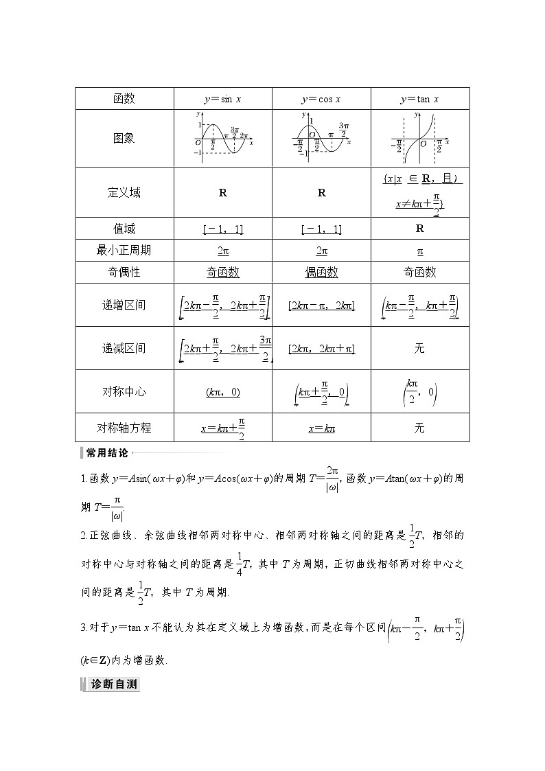 2024高考数学大一轮复习Word版题库（人教A版文）第四章 三角函数、解三角形 第4节 三角函数的图象与性质第2页