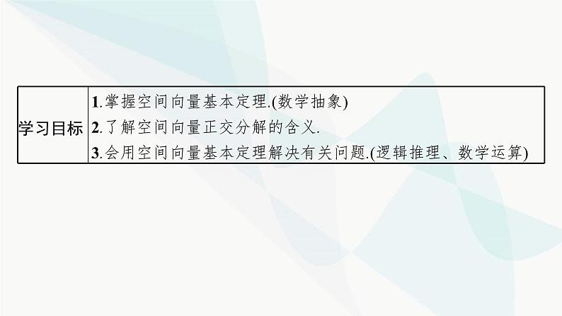 人教A版高中数学选择性必修第一册第1章学习单元2空间向量基本定理课件第5页