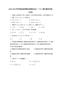 2022-2023学年陕西省渭南市韩城市高二（下）期末数学试卷（文科）（含解析）