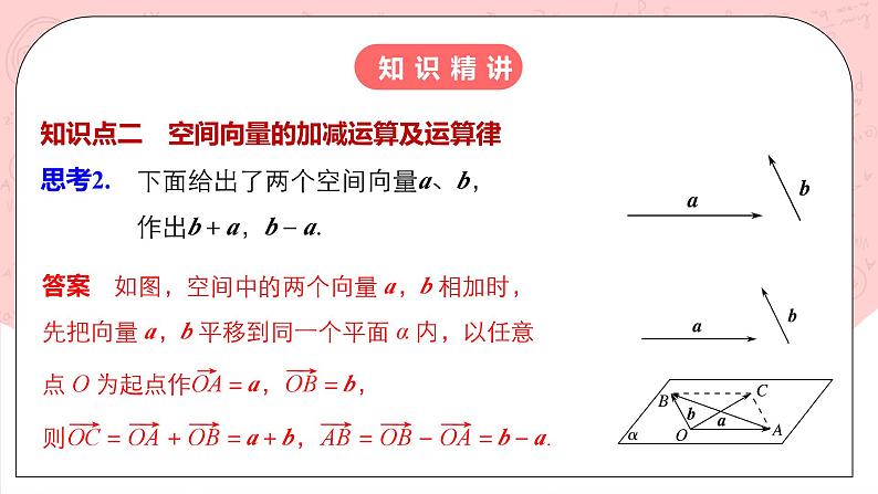 【核心素养目标】人教A版高中数学 选择性必修一 第一单元 《1.1空间向量及其运算》课件+教案+同步分层练习（含教学反思和答案解析）07
