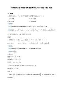 2023届四川省名校联考高考仿真测试（一）数学（理）试题含解析