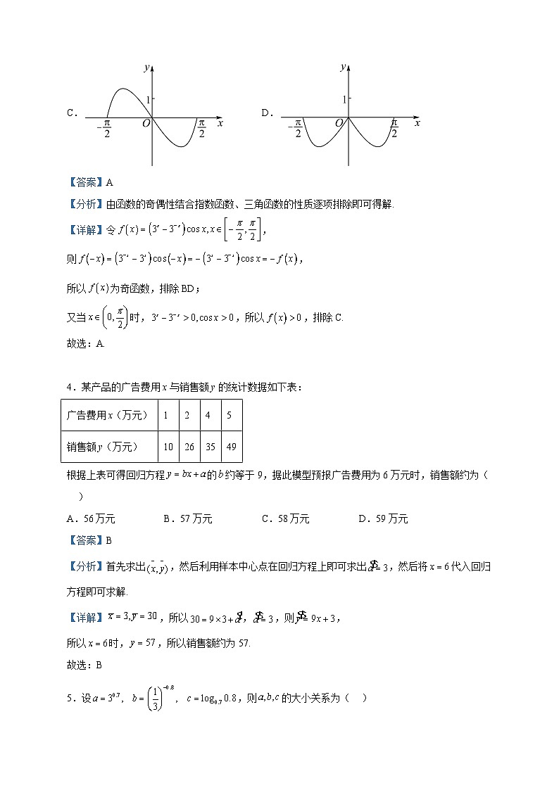 2023届天津市河西区高三三模数学试题含解析02