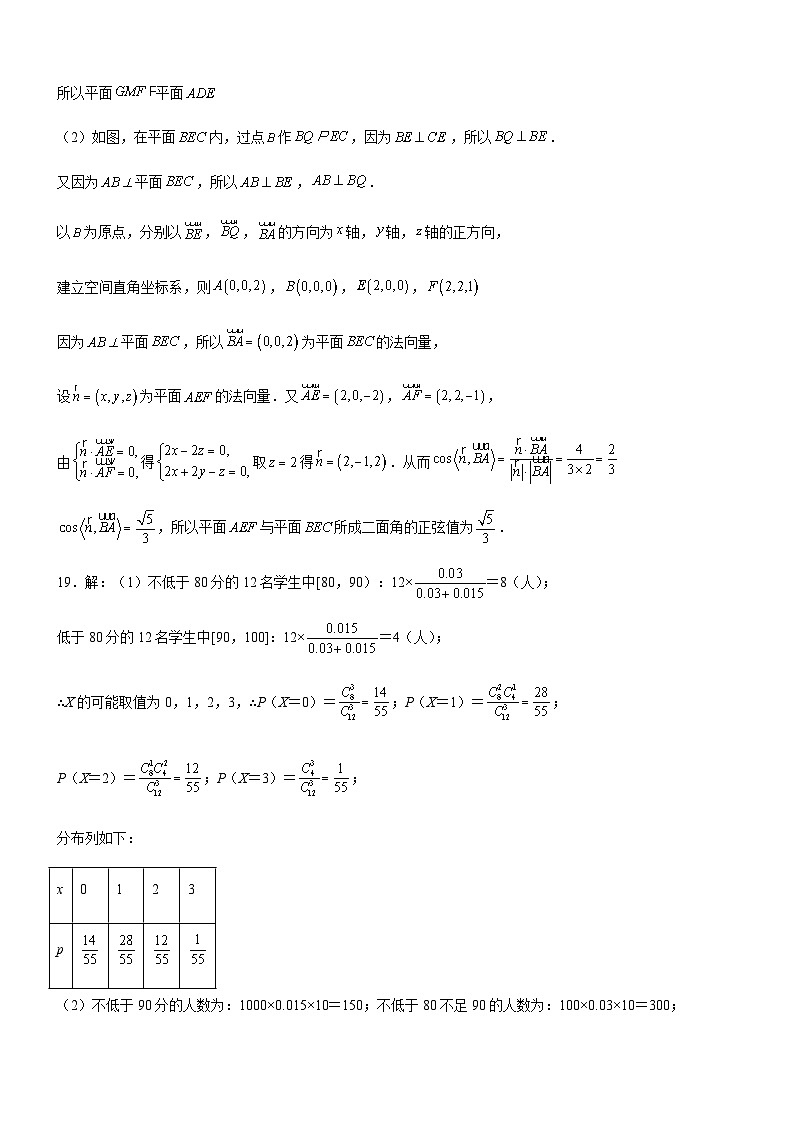 2023届四川省宜宾市翠屏区高三下学期5月高考适应性考试理科数学试题含答案02