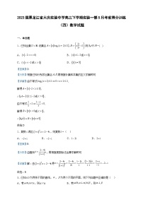 2023届黑龙江省大庆实验中学高三下学期实验一部5月考前得分训练（四）数学试题含解析