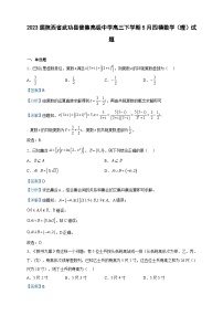 2023届陕西省武功县普集高级中学高三下学期5月四模数学（理）试题含解析