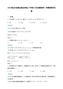 2023届山东省烟台招远市高三下学期5月全国新高考Ⅰ卷模拟数学试题含解析