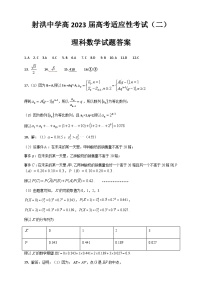 2023届四川省遂宁市射洪市四川省射洪中学校高考适应性考试（二）数学（理）word版含答案
