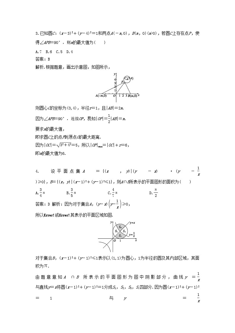 高中数学高考复习 第52讲 数形结合 练习02