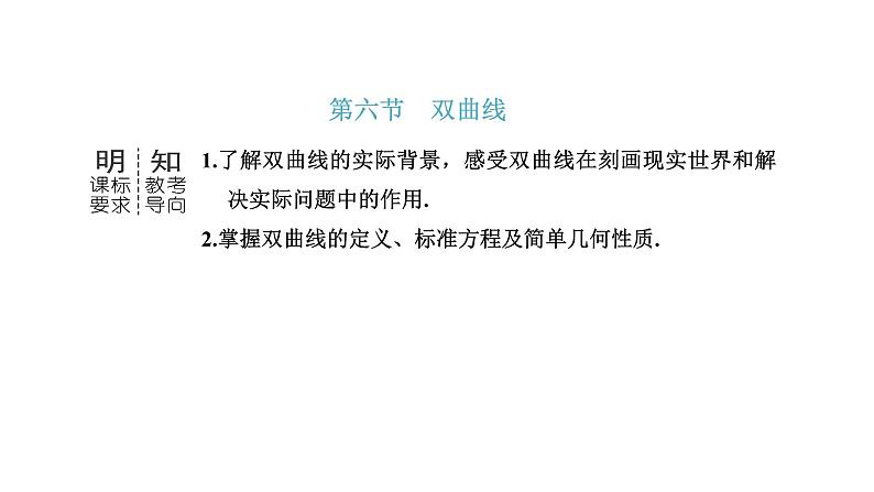备战2024高考一轮复习数学（理） 第九章 解析几何 第六节 双曲线课件PPT第1页