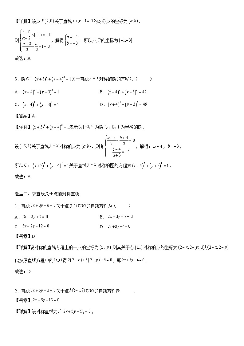 专题强化1 对称问题（解析版）第2页