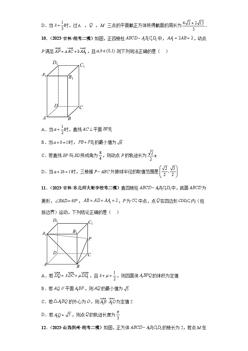压轴专题08 立体几何综合问题小题综合 2023届新高考数学复习尖子生30题难题突破（安徽、吉林、黑龙江、云南、山西5省通用）03