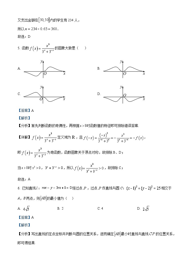 天津市河北区2023届高三数学一模试题（Word版附解析）03