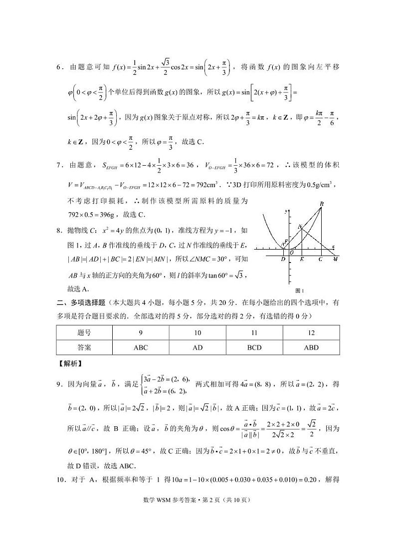 2023保山高二下学期期末模拟考试数学PDF版含解析02